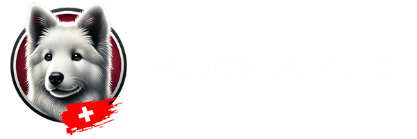 Banner cachorros pastor suizo letras blancas